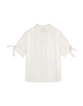 DAMSKA KOSZULA LEE CAMP TIE SLEEVE BUTTON UP BRIGHT WHITE 112364115