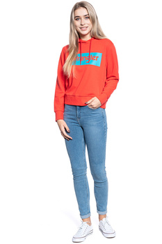 WRANGLER LOGO HOODIE BITTERSWEET RED W6N4HPXBO 112130794
