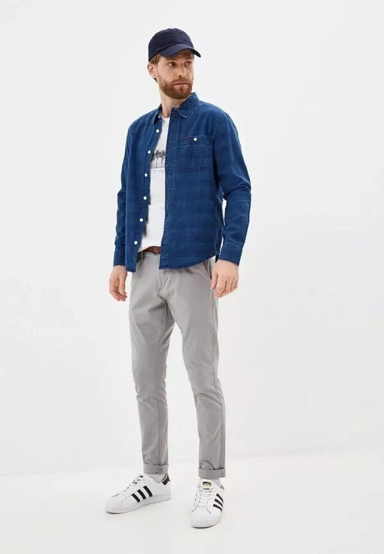 LEE ONE POCKET SHIRT MĘSKA KOSZULA MATERIAŁOWA WASHED BLUE L66NKPLR 112116585