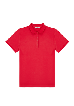 WRANGLER POLO DAMSKA KOSZULKA Z KOŁNIERZYKIEM LOLLIPOP RED W7Q1K4XSK 112132079