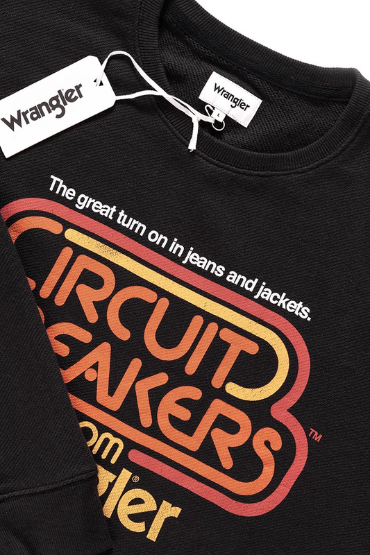 BLUZA WRANGLER MĘSKA CIRCUIT SWEAT FADED BLACK W6546I4V6 112130549
