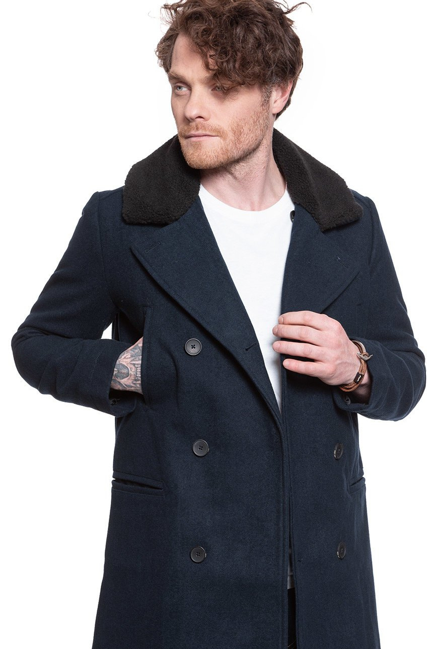 MĘSKI PŁASZCZ LEE PEACOAT SKY CAPTAIN L86RLBHY 112122770