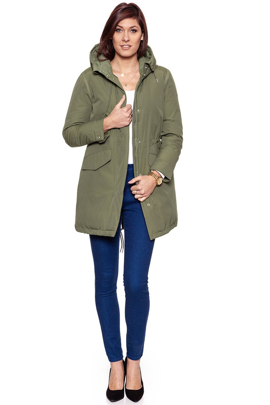 DAMSKA KURTKA ZIMOWA WRANGLER PARKA DUSTY OLIVE W4122V445 112128753