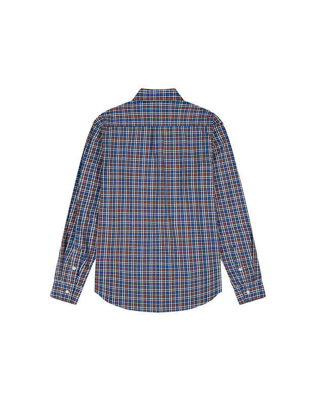 MESKA KOSZULA WRANGLER 1 PKT POPLIN SHIRT DARK BLUE 112371403