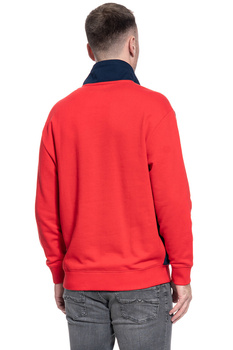 MĘSKA BLUZA WRANGLER CUT&SEW HALFZIP FORMULA RED W6C3HQXWO 112130706