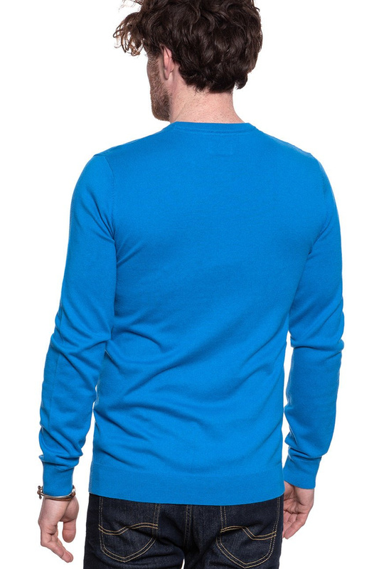 MĘSKI SWETER WRANGLER CREW KNIT DIRECTOIRE BLUE W8A0PDXKL 112132359