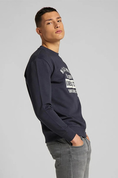 LEE HD LEE MERC SWS MĘSKA BLUZA KLASYCZNA LOGO WASHED NAVY L83JSPOO 112122378