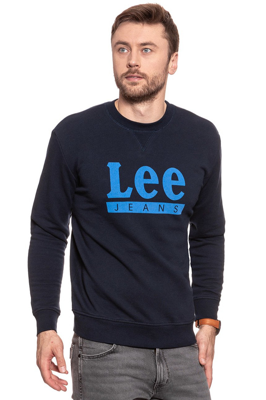 BLUZA MĘSKA LEE BASIC GRAPHIC CREW SKY CAPTAIN L80TJBHY 112121521