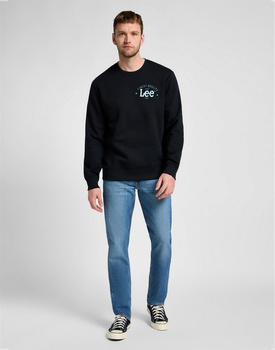 MESKA BLUZA LEE LOGO CREW SWS JET BLACK 112355660