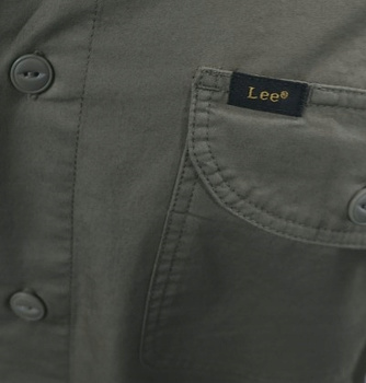 LEE WORKER SHIRT RELAXED FIT MĘSKA KOSZULA MATERIAŁOWA UTILITY GREEN L68HDNNG 112117122
