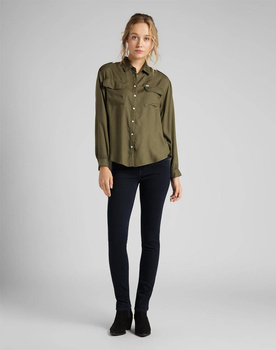 LEE UTILITY SHIRT DAMSKA KOSZULA OLIVE GREEN L45XJQNX 112110670