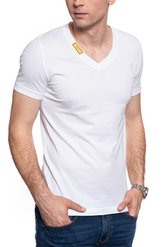 T-SHIRT MĘSKI MUSTANG AARON V BASIC GENERLA WHITE 1009931 2045