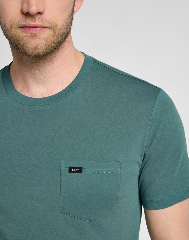 LEE MĘSKA KOSZULKA LEE POCKET TEE EVERGREEN 112355581