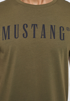 MUSTANG Style Alex C LOGO Tee MĘSKI T-SHIRT KOSZULKA NADRUK LOGO BURNT OLIVE 1013221 6358