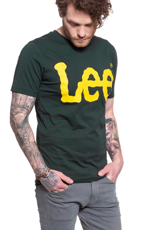 LEE T SHIRT LOGO TEE DK BOTTLE GREEN L62AAIBB 112114440