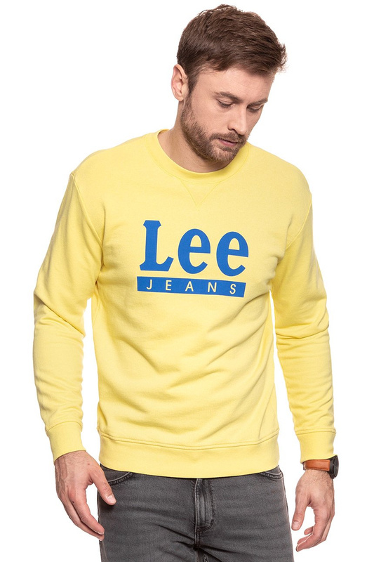 BLUZA MĘSKA LEE BASIC GRAPHIC CREW YELLOW SIGN L80TJBLN 112121527