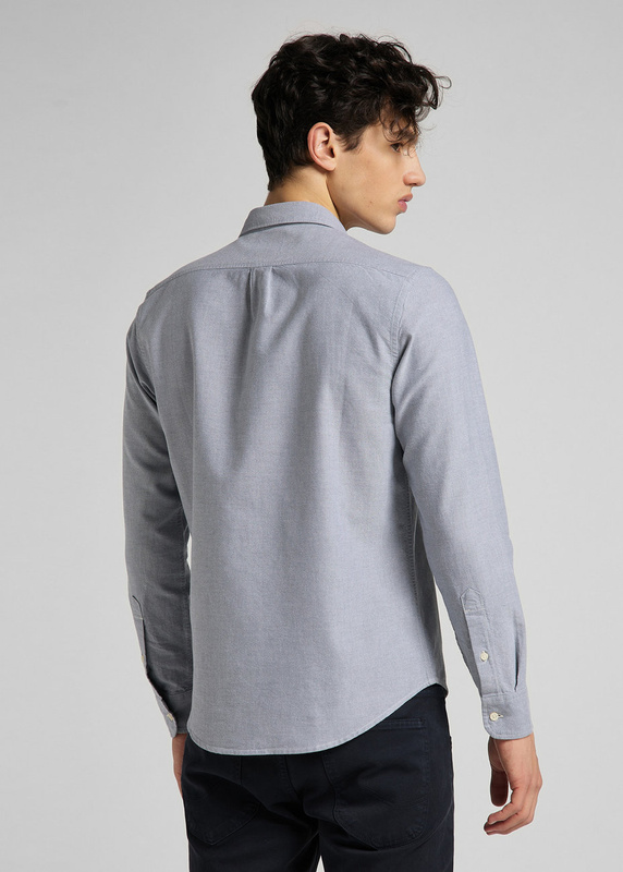 MĘSKA KOSZULA MATERIAŁOWA LEE BUTTON DOWN CLOUD BURST GREY L880KUJE 112123233