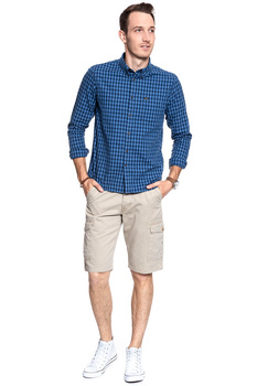 KRÓTKIE SPODENKI WRANGLER CARGO SHORT CAMEL WASHED W15DHC49J 112126785