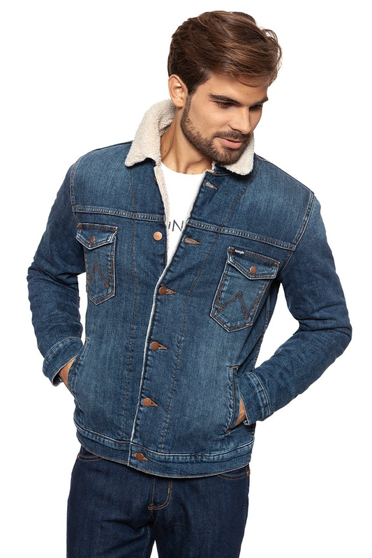 WRANGLER SHERPA JACKET BLUE NOTE W443XG96H