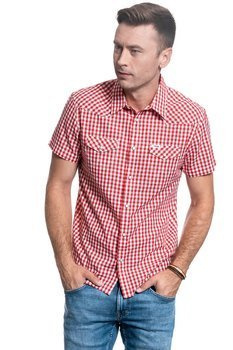 KOSZULA MĘSKA WRANGLER SS WESTERN SHIRT TOMATO W5J04MX57 112130143
