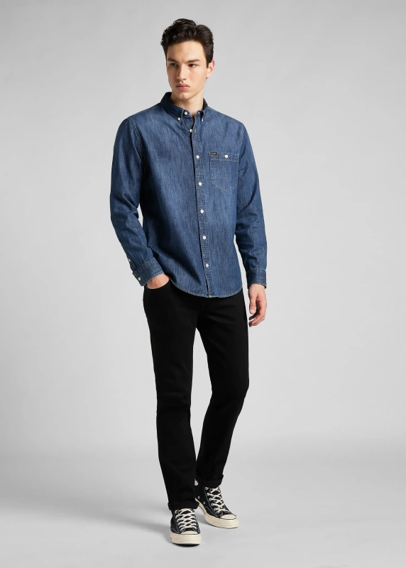 LEE MĘSKIE SPODNIE JEANSOWE LEE Rider CLEAN BLACK 112140635