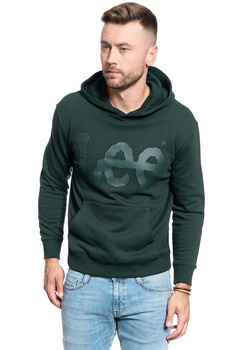 BLUZA LEE HIGH SCREEN HOODY DK BOTTLE GREEN L82CTJBB 112121999
