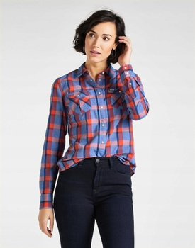 LEE REGURAL WESTERN SHIRT DAMSKA KOSZULA W KRATĘ DŁUGI RĘKAW POPPY RED L45SHRNH 112110485