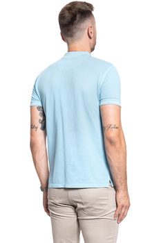 MĘSKA KOSZULKA POLO WRANGLER SS OVERDYE POLO CERULEAN BLUE W7F4KQXVT 112131806