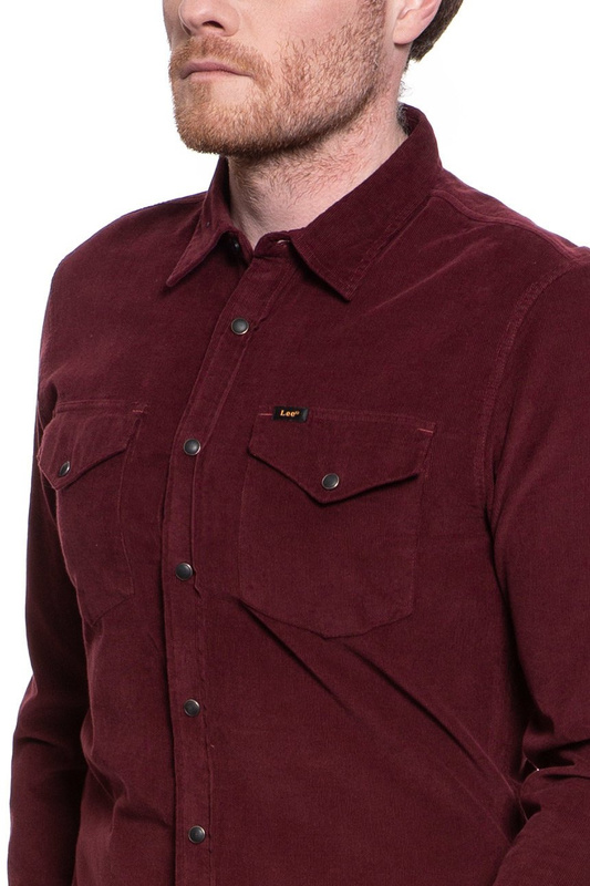 KOSZULA KOSZULA LEE CLEAN WESTERN SHIRT BURGUNDY L644MRMF 112115588