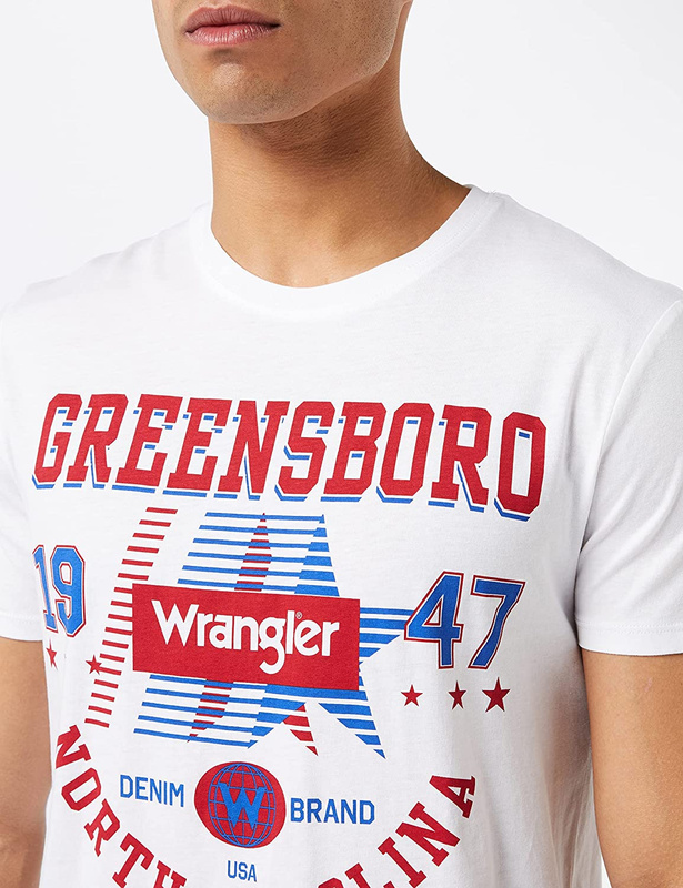 WRANGLER AMERICANA TEE MĘSKA KOSZULKA LOGO WHITE W7MTD3989 112146383