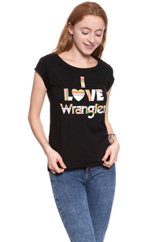 WRANGLER T SHIRT DAMSKI I LOVE TEE BLACK W700LEA01 112130872