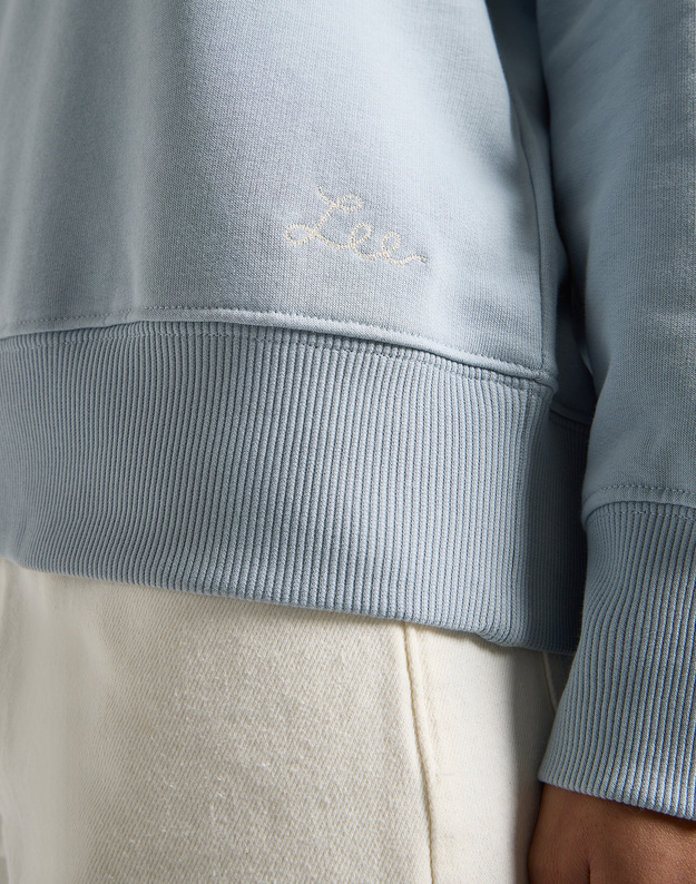 DAMSKA BLUZA LEE RAGLAN CREW SWS CONCRETE GRAY 112369184