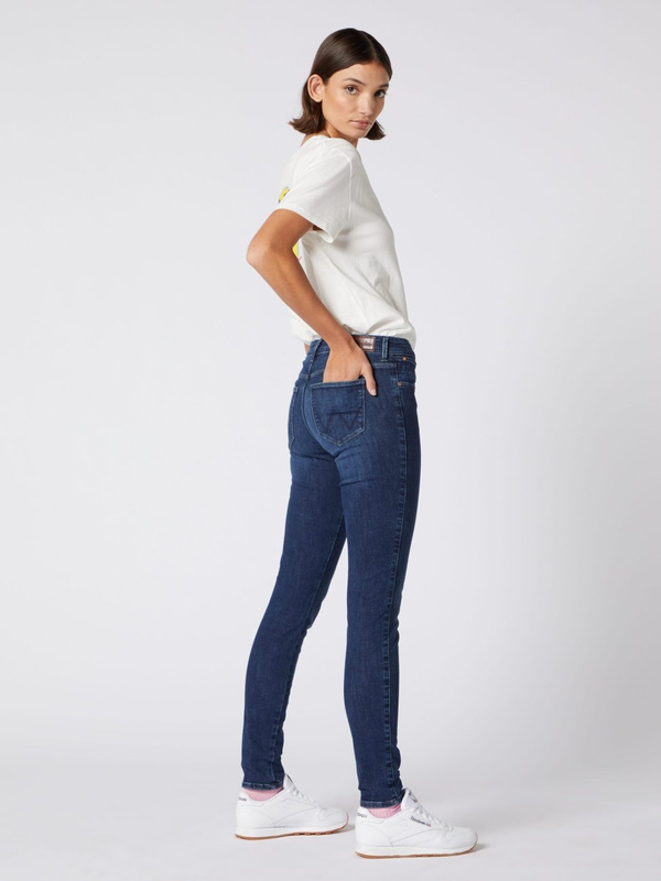 DAMSKIE SPODNIE JEANSOWE WRANGLER SKINNY TRUE DARK W28K-JY-78Z 112128288