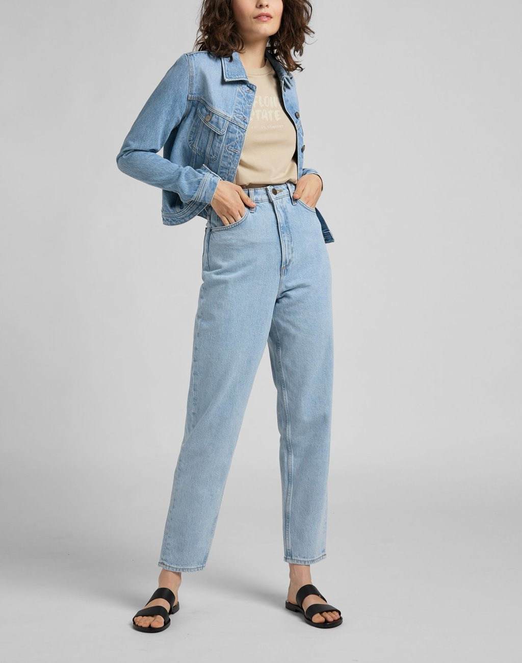 DAMSKIE SPODNIE JEANSOWE LEE Stella Tapered LIGHT ALTON