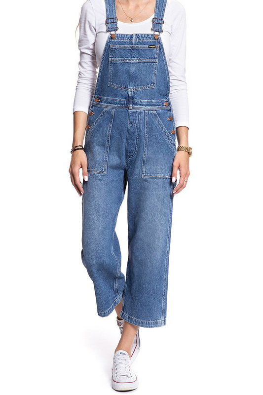 DAMSKIE OGRODNICZKI WRANGLER CARPENTER BIB ALL STAR BLUE W29RRI25U 112128591