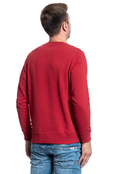 BLUZA MĘSKA WRANGLER STRIPE LOGO SWEAT RED W6A5HYX47 112130663