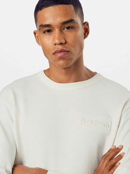 LEE REFINED LOGO CREW SW MĘSKA BLUZA REGULAR FIT ECRU L80OSPNQ 112121471