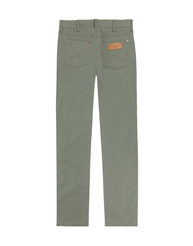 WRANGLER MĘSKIE SPODNIE MATERIAŁOWE GREENSBORO DUSTY OLIVE 112341466 W15Q018115