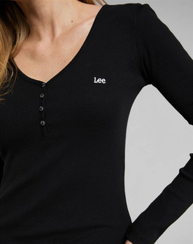 LEE RIBBED LS HENLEY BLACK L40FRB01 112139996