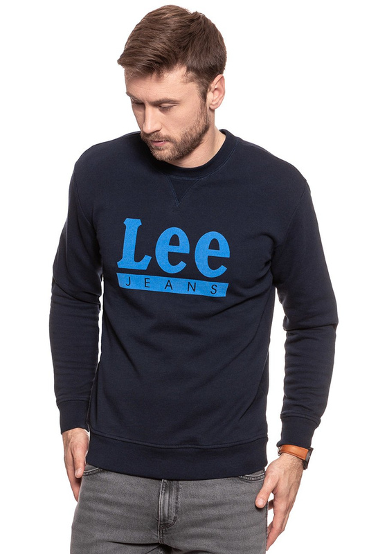 BLUZA MĘSKA LEE BASIC GRAPHIC CREW SKY CAPTAIN L80TJBHY 112121521