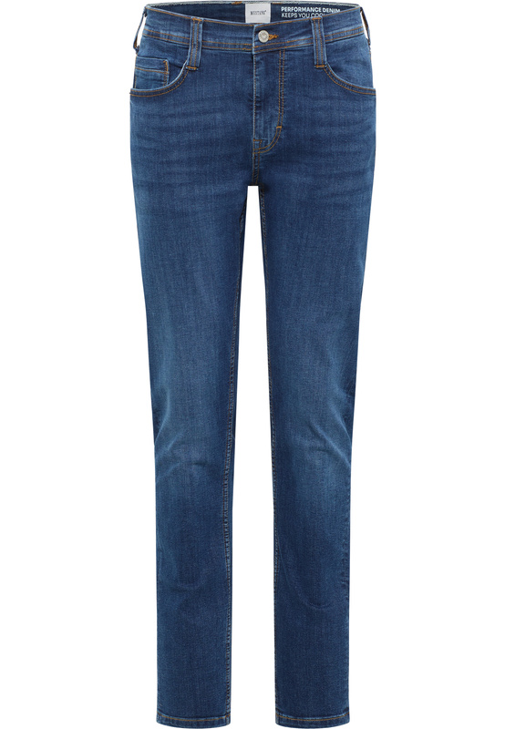 Męskie Spodnie Jeansowe Mustang Style Oregon Slim Denim Blue 1016318 5000 502