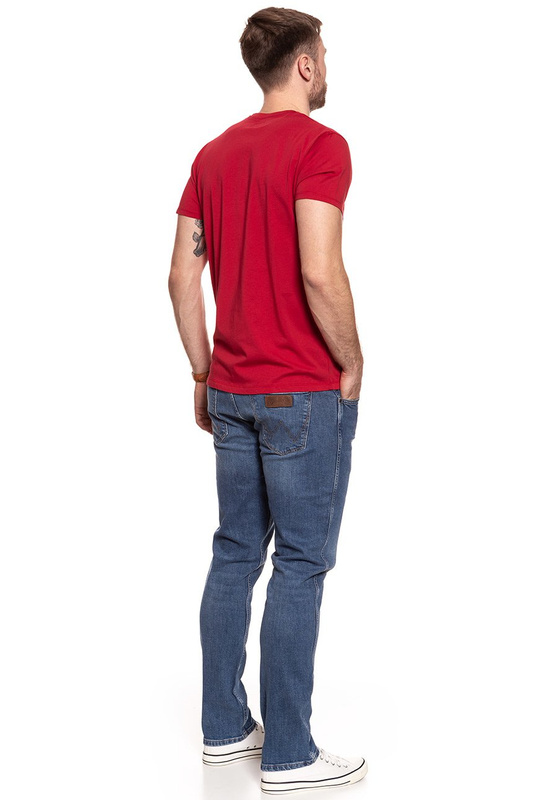 KOSZULKA WRANGLER S/S AMERICANA TEE RED W7A52FK47 112131206