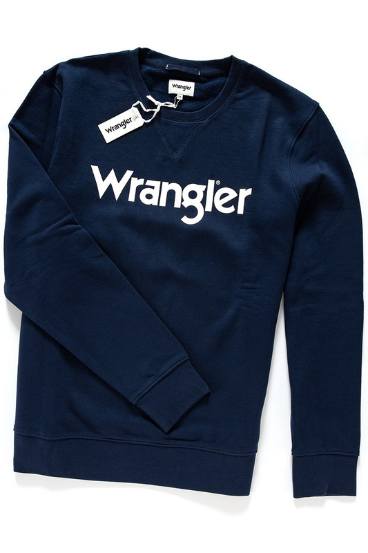 WRANGLER LOGO CREW NAVY W6570HY35 112130586