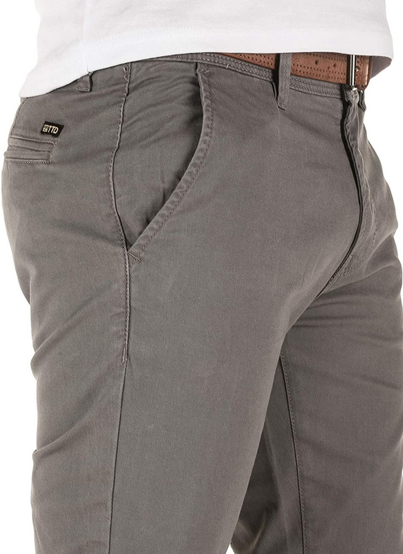 TOM TAILOR SPODNIE MĘSKIE SOLID SKINNY CHINO WITH BELT TORNADO GREY 64033420012 COL. 2661