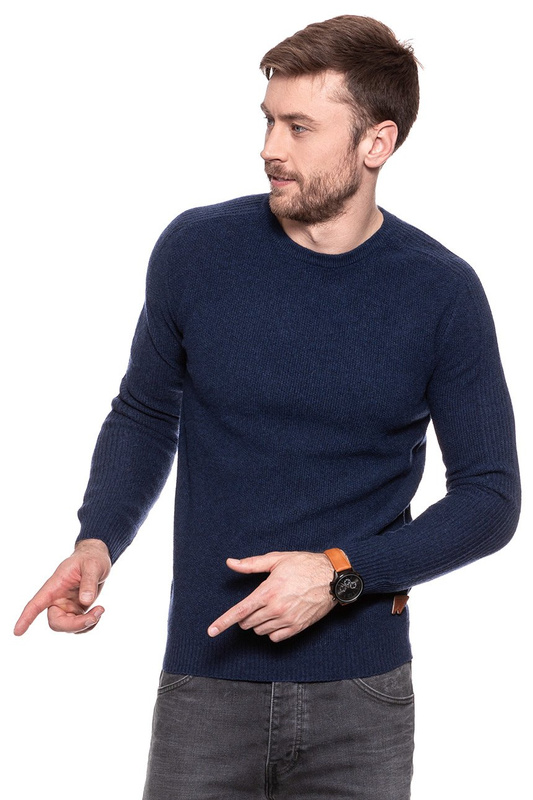 MĘSKI SWETER WRANGLER STRUCTURAL KNIT NAVY W8627P135 112132331