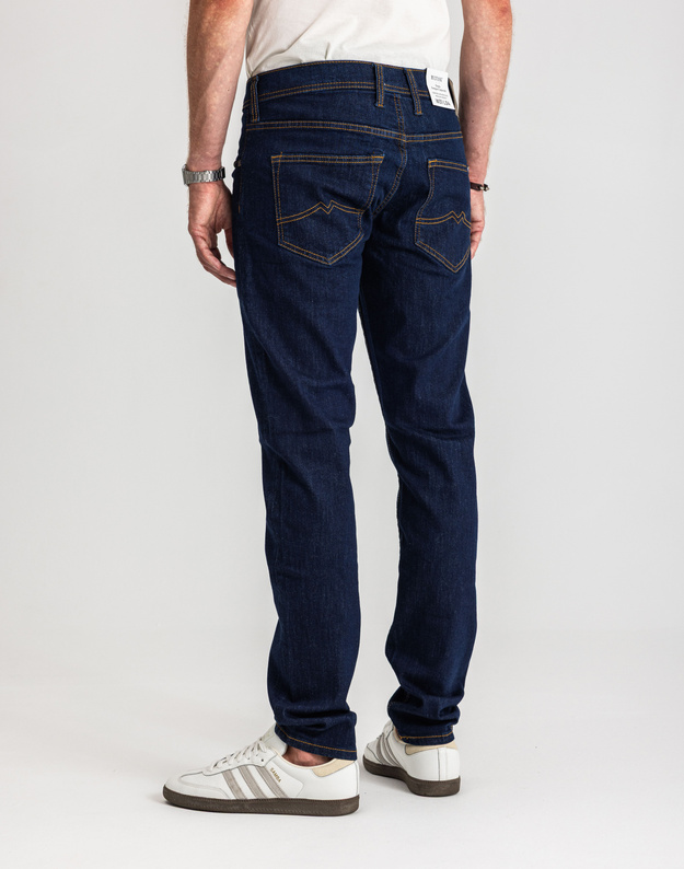 Męskie Spodnie Jeansowe Mustang Style Oregon Tapered Denim Blue 1017123 5000 901