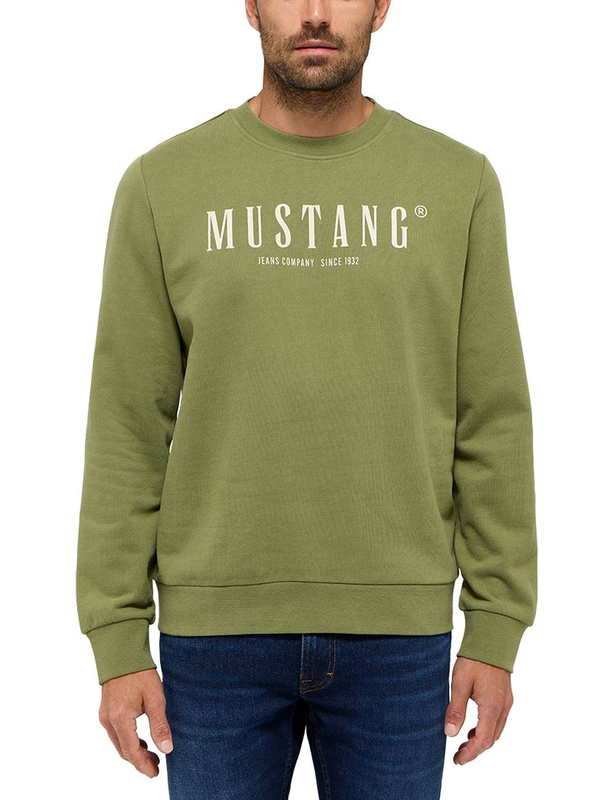 Męska bluza nierozpinana Mustang Style Clio Loden Green 1015917 6353