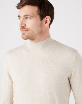 WRANGLER SEASONAL KNIT MĘSKI SWETER GOLF OAT MELE W8D12PC17 112321351