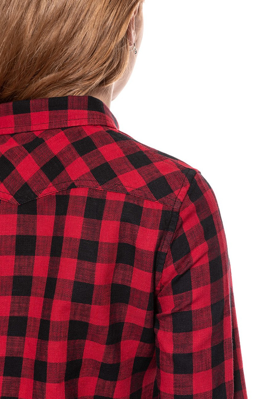 KOSZULA WRANGLER LS WESTERN SHIRT SCARLET RED W5240N6UU 112129356