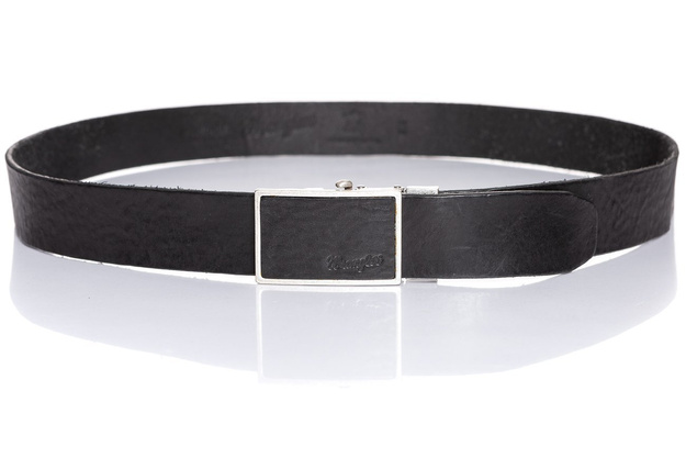 WRANGLER LEATHER BUCKLE BLACK W0B01U101